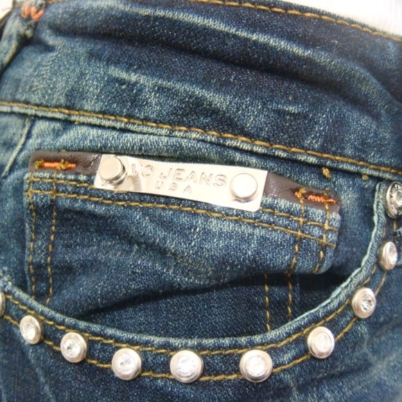 VO Virgin Only Jeans Women Dark Wash Rhinestone - Picture 12 of 15